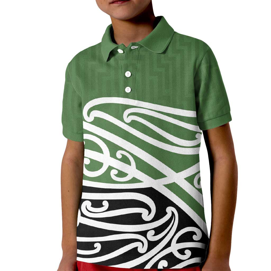 Green Fern New Zealand Kowhai Ngutukak Kid Polo Shirt - Polynesian Pride