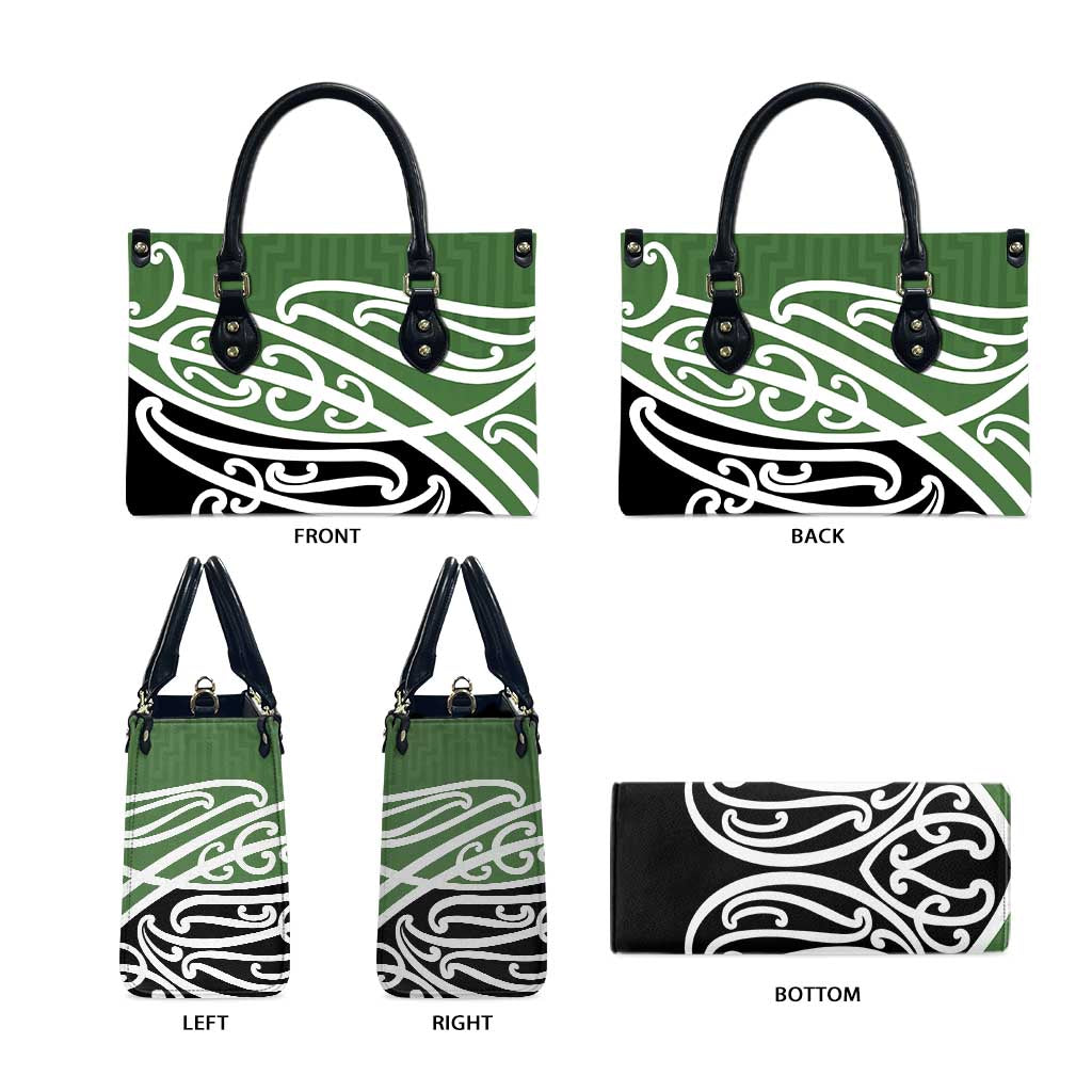 Green Fern New Zealand Kowhai Ngutukak Leather Bag - Polynesian Pride