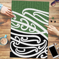 Green Fern New Zealand Kowhai Ngutukak Puzzle LT9 Green - Polynesian Pride