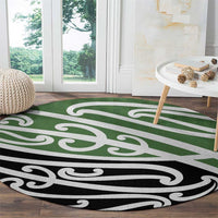 Green Fern New Zealand Kowhai Ngutukak Round Carpet - Polynesian Pride
