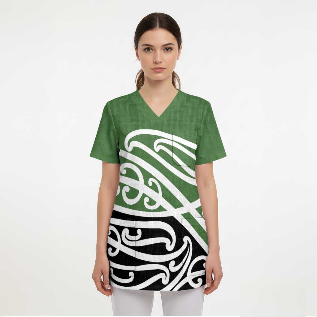Green Fern New Zealand Kowhai Ngutukak Scrub Top - Polynesian Pride