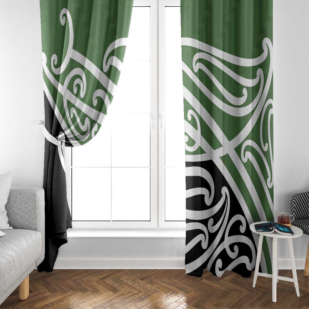 Green Fern New Zealand Kowhai Ngutukak Window Curtain - Polynesian Pride