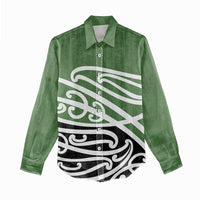 Green Fern New Zealand Kowhai Ngutukak Women Casual Shirt - Polynesian Pride