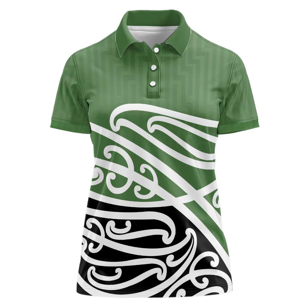 Green Fern New Zealand Kowhai Ngutukak Women Polo Shirt - Polynesian Pride