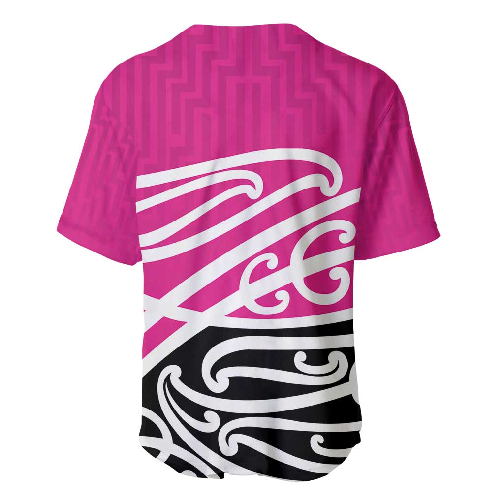 All Pink New Zealand Kowhai Ngutukak Baseball Jersey - Polynesian Pride