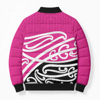 All Pink New Zealand Kowhai Ngutukak Bomber Puffer Jacket LT9 - Polynesian Pride