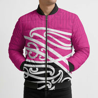 All Pink New Zealand Kowhai Ngutukak Bomber Puffer Jacket LT9 - Polynesian Pride