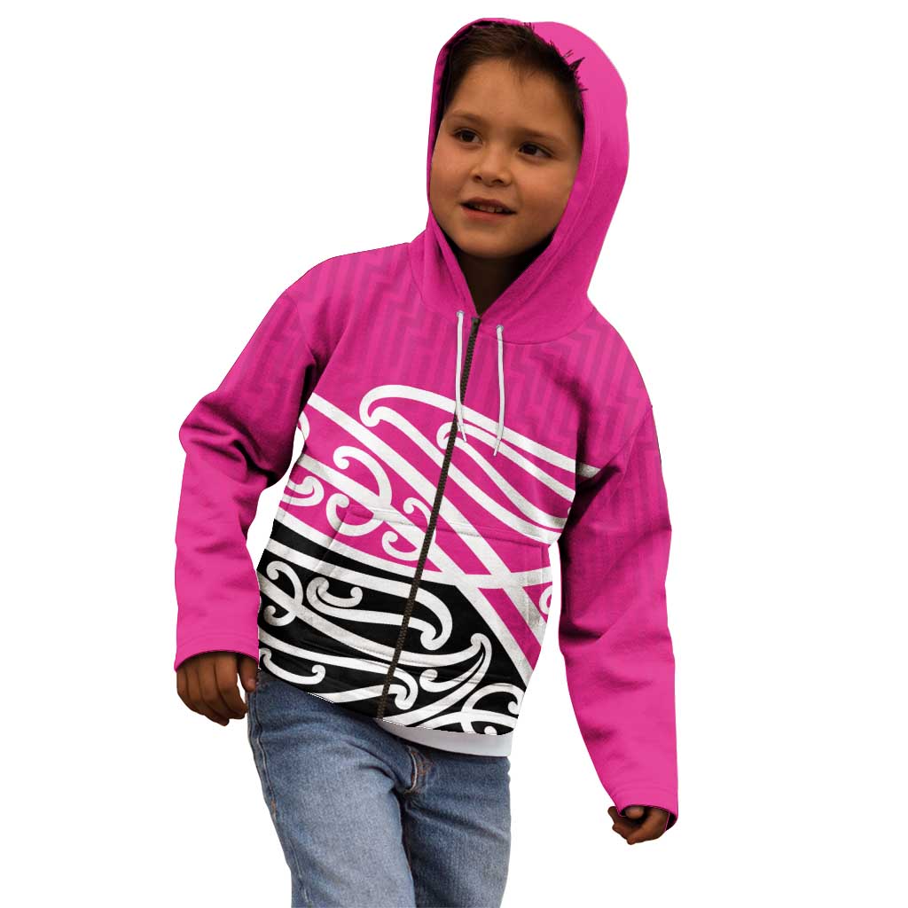 All Pink New Zealand Kowhai Ngutukak Kid Hoodie - Polynesian Pride