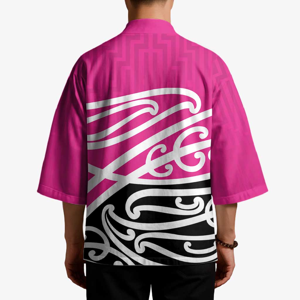 All Pink New Zealand Kowhai Ngutukak Kimono - Polynesian Pride