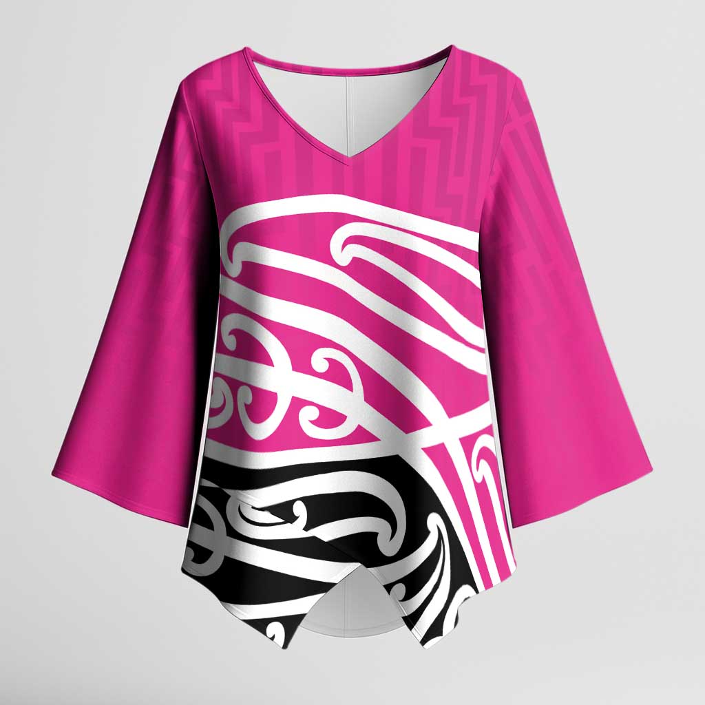 All Pink New Zealand Kowhai Ngutukak Kimono Sleeve Blouse - Polynesian Pride