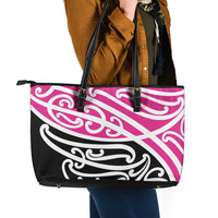 All Pink New Zealand Kowhai Ngutukak Leather Tote Bag - Polynesian Pride