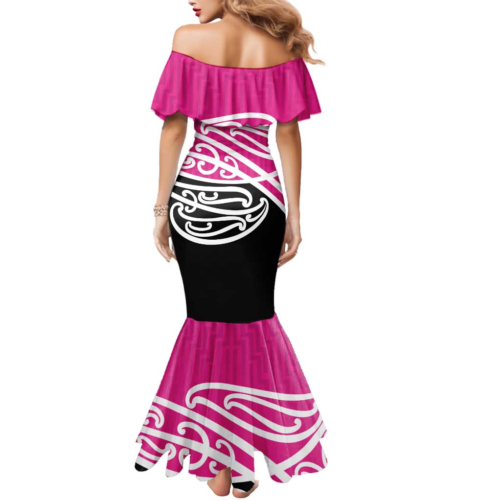 All Pink New Zealand Kowhai Ngutukak Mermaid Dress - Polynesian Pride