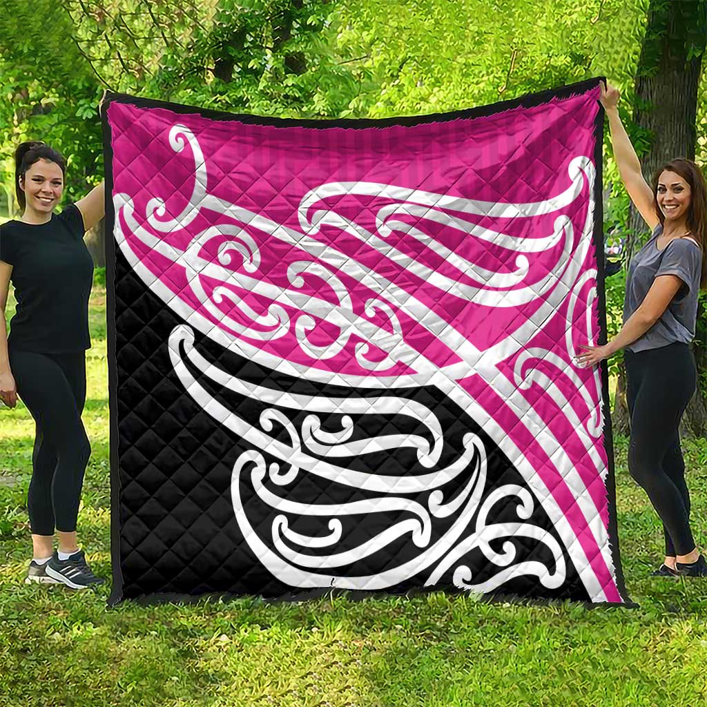 All Pink New Zealand Kowhai Ngutukak Quilt LT9 - Polynesian Pride