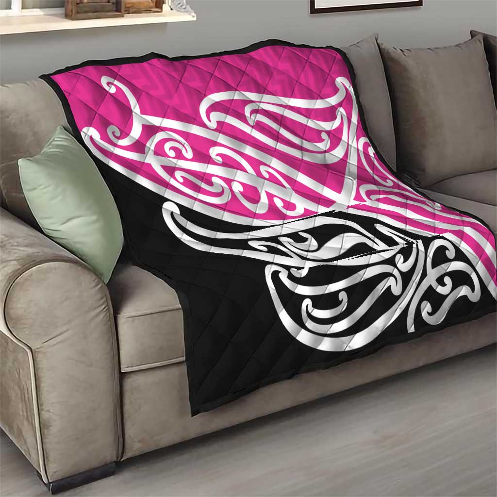 All Pink New Zealand Kowhai Ngutukak Quilt LT9 - Polynesian Pride