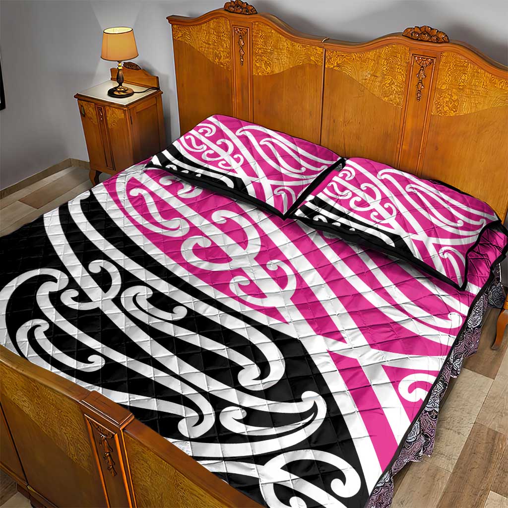 All Pink New Zealand Kowhai Ngutukak Quilt Bed Set - Polynesian Pride