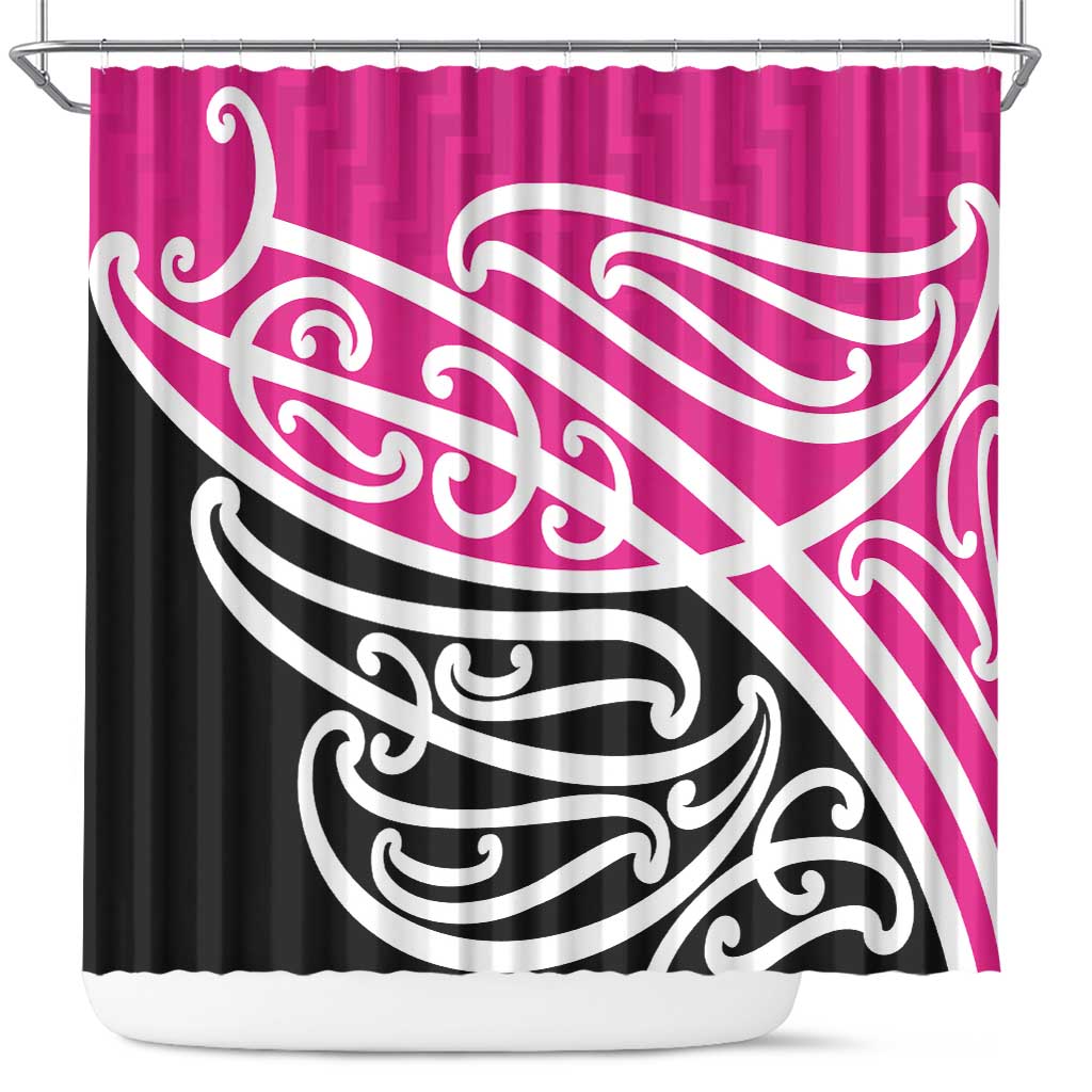 All Pink New Zealand Kowhai Ngutukak Shower Curtain - Polynesian Pride