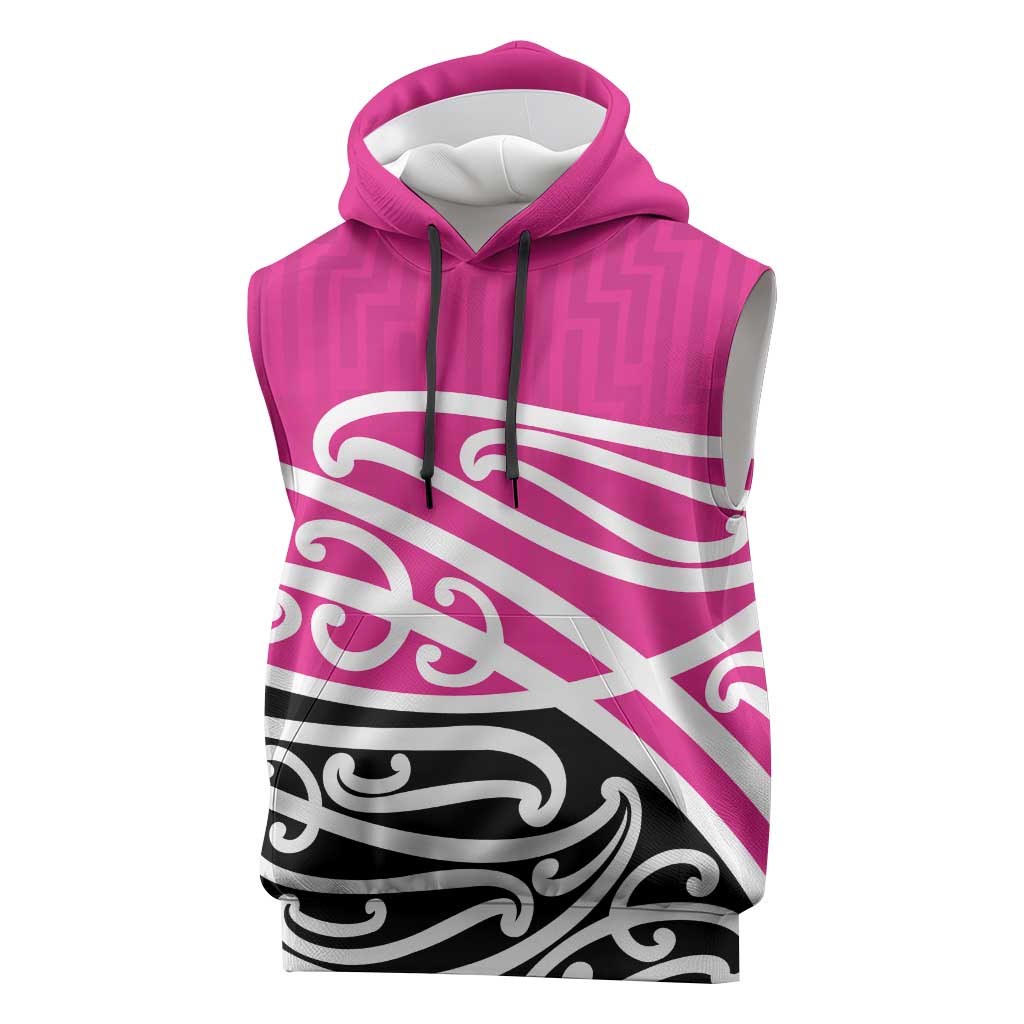 All Pink New Zealand Kowhai Ngutukak Sleeveless Hoodie - Polynesian Pride