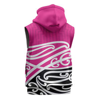 All Pink New Zealand Kowhai Ngutukak Sleeveless Hoodie LT9 - Polynesian Pride