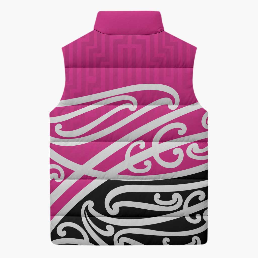 All Pink New Zealand Kowhai Ngutukak Sleeveless Puffer Jacket LT9 - Polynesian Pride