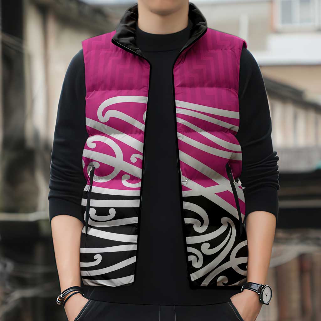 All Pink New Zealand Kowhai Ngutukak Sleeveless Puffer Jacket LT9 - Polynesian Pride