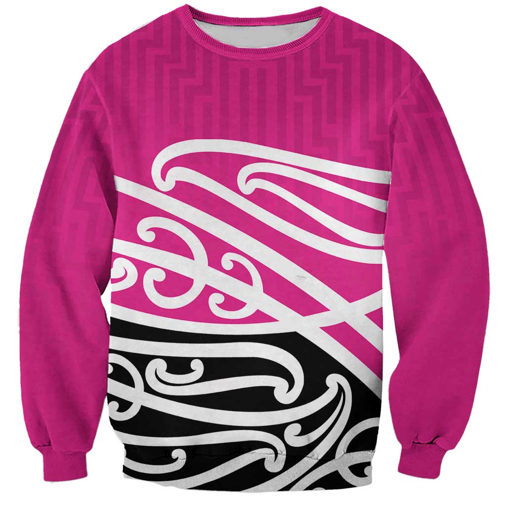 All Pink New Zealand Kowhai Ngutukak Sweatshirt LT9 Unisex Pink - Polynesian Pride