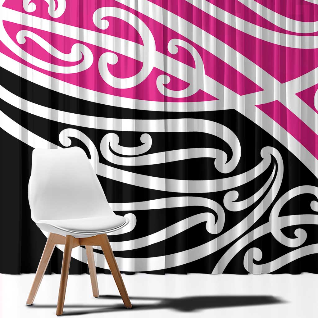 All Pink New Zealand Kowhai Ngutukak Window Curtain - Polynesian Pride