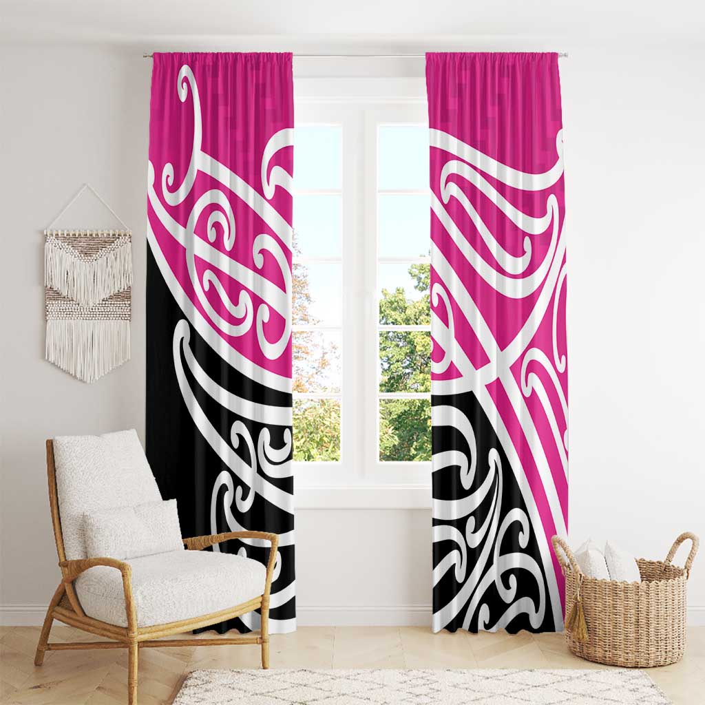 All Pink New Zealand Kowhai Ngutukak Window Curtain - Polynesian Pride