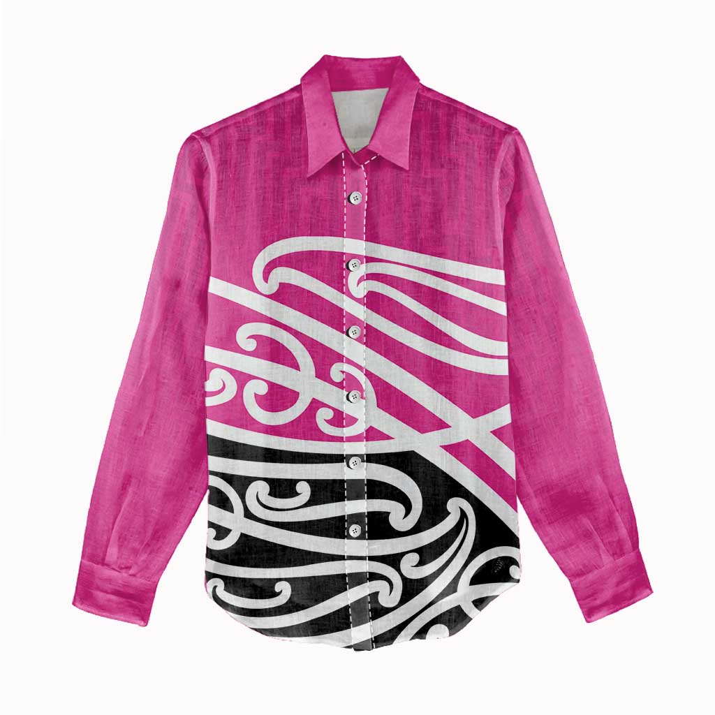 All Pink New Zealand Kowhai Ngutukak Women Casual Shirt - Polynesian Pride
