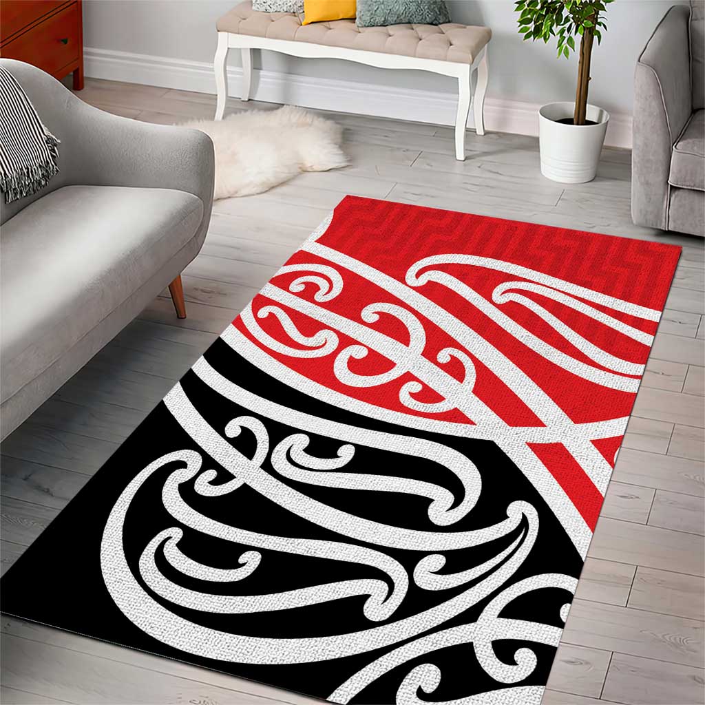 All Red New Zealand Kowhai Ngutukak Area Rug - Polynesian Pride