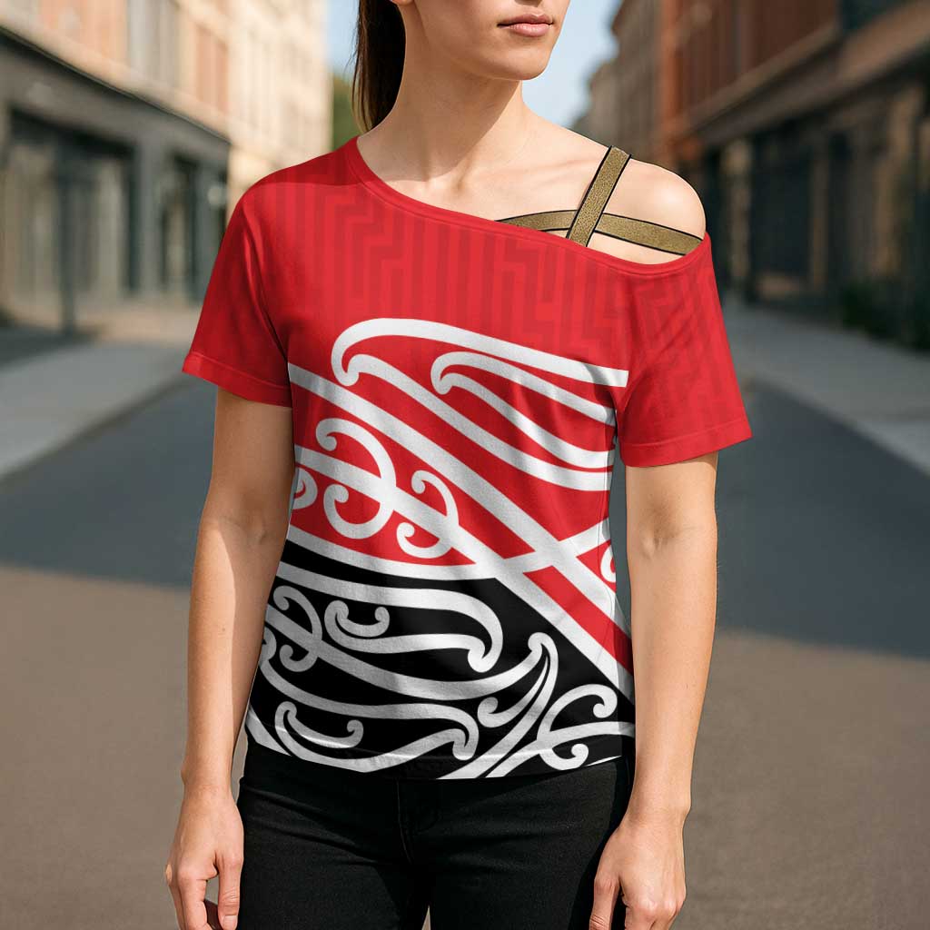 All Red New Zealand Kowhai Ngutukak Cross Shoulder Shirt - Polynesian Pride