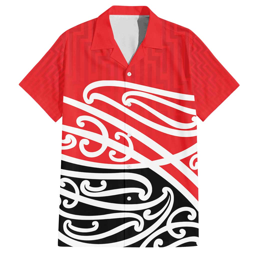 All Red New Zealand Kowhai Ngutukak Family Matching Tank Maxi Dress and Hawaiian Shirt - Polynesian Pride
