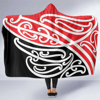 All Red New Zealand Kowhai Ngutukak Hooded Blanket LT9 One Size Red - Polynesian Pride