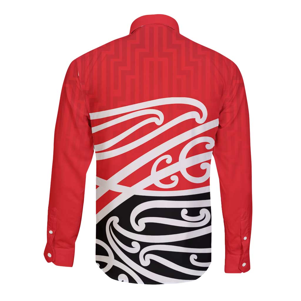 All Red New Zealand Kowhai Ngutukak Long Sleeve Button Shirt LT9 - Polynesian Pride