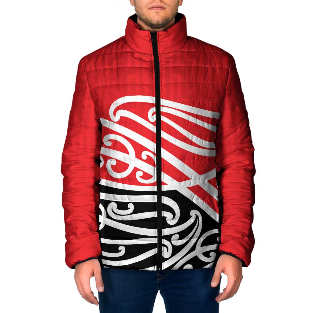All Red New Zealand Kowhai Ngutukak Padded Jacket LT9 Men Red - Polynesian Pride