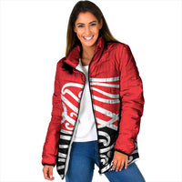All Red New Zealand Kowhai Ngutukak Padded Jacket LT9 Women Red - Polynesian Pride