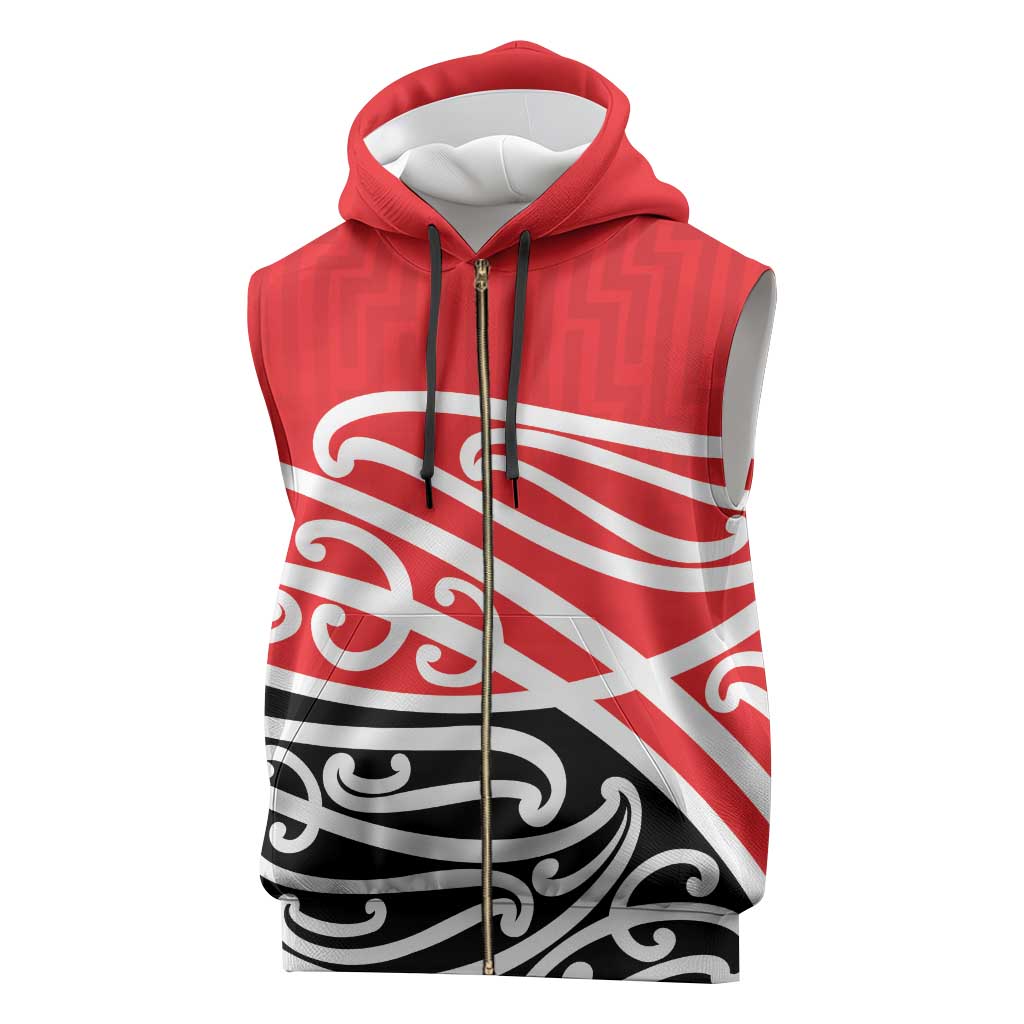 All Red New Zealand Kowhai Ngutukak Sleeveless Zip Hoodie - Polynesian Pride