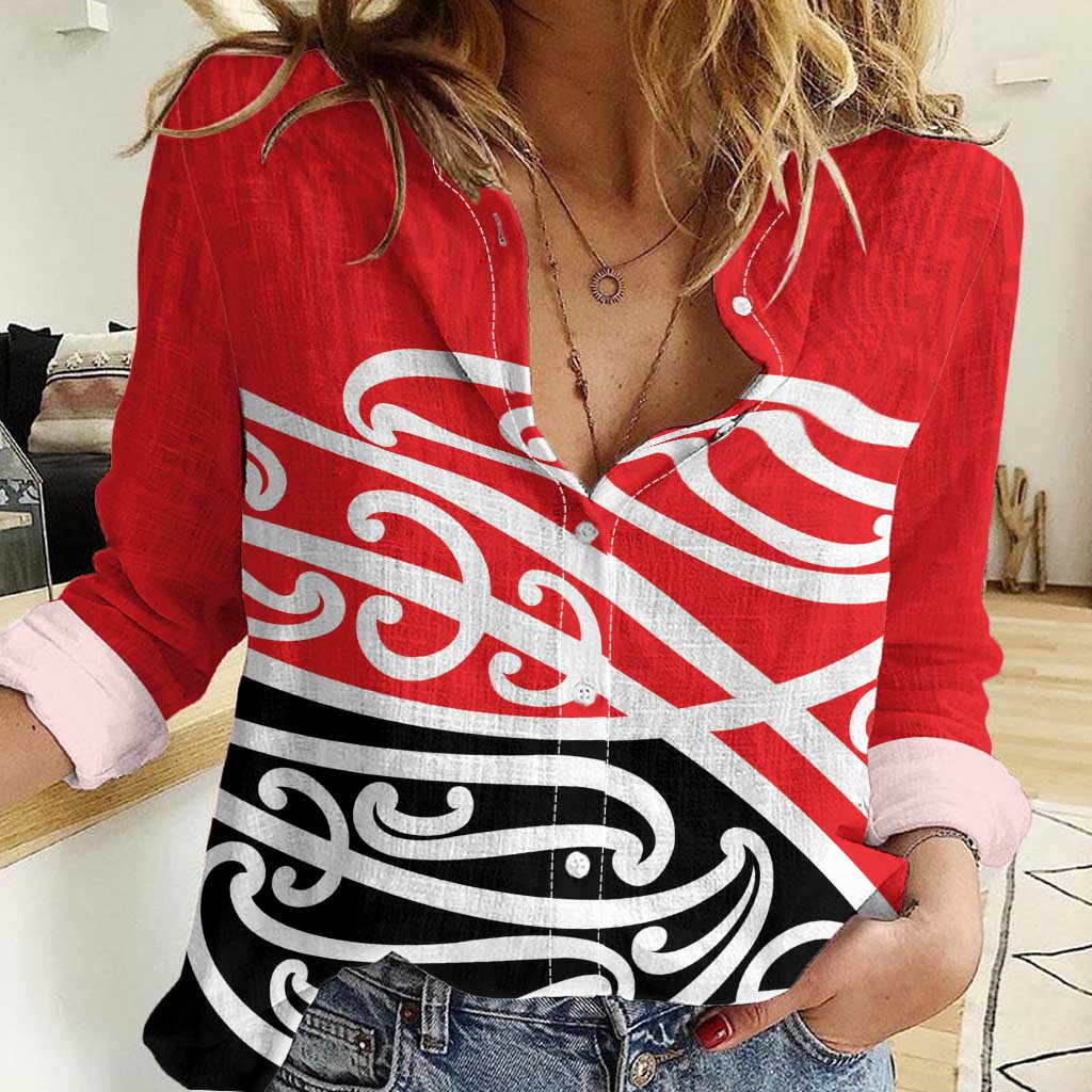 All Red New Zealand Kowhai Ngutukak Women Casual Shirt - Polynesian Pride