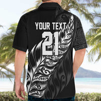 New Zealand Lawn Bowls Custom Hawaiian Shirt Black Maori Warrior Tribal Silver Fern - Polynesian Pride