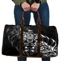 New Zealand Lawn Bowls Travel Bag Black Maori Warrior Tribal Silver Fern - Polynesian Pride