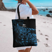 New Zealand Lawn Bowls Tote Bag Blue Maori Warrior Tribal Silver Fern - Polynesian Pride