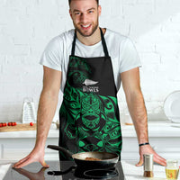 New Zealand Lawn Bowls Apron Green Maori Warrior Tribal Silver Fern - Polynesian Pride