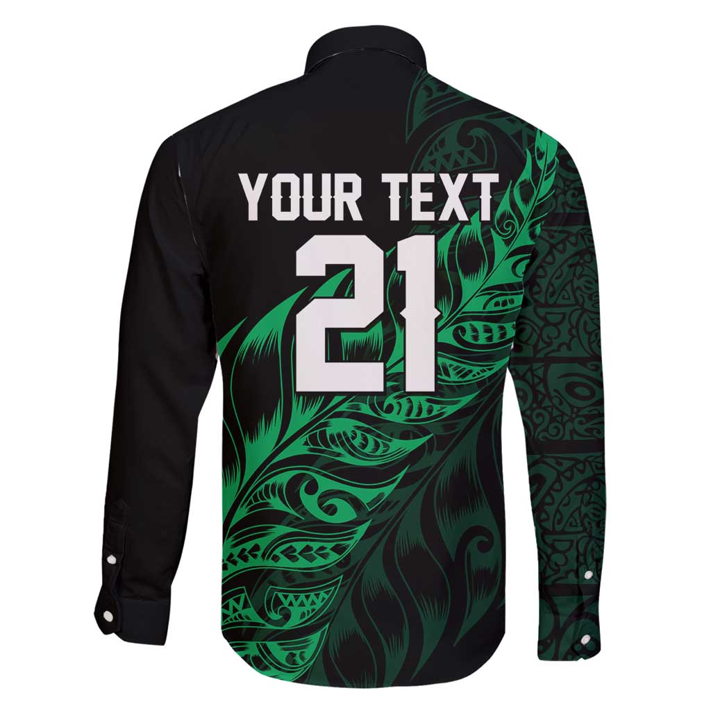 New Zealand Lawn Bowls Custom Family Matching Summer Maxi Dress and Hawaiian Shirt Green Maori Warrior Tribal Silver Fern - Polynesian Pride