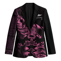 New Zealand Lawn Bowls Custom Blazer Pink Maori Warrior Tribal Silver Fern - Polynesian Pride