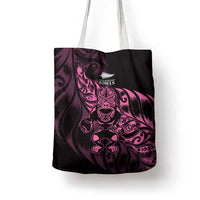 New Zealand Lawn Bowls Tote Bag Pink Maori Warrior Tribal Silver Fern - Polynesian Pride