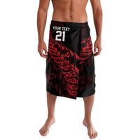 New Zealand Lawn Bowls Custom Lavalava Red Maori Warrior Tribal Silver Fern - Polynesian Pride