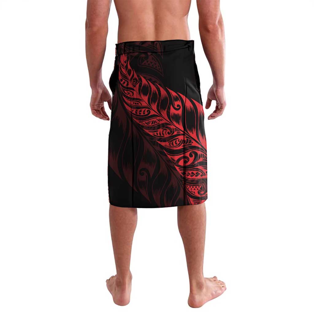 New Zealand Lawn Bowls Custom Lavalava Red Maori Warrior Tribal Silver Fern - Polynesian Pride