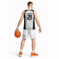 World Football 2026 New Zealand Custom Basketball Jersey All White Fern Maori Tribal - Polynesian Pride