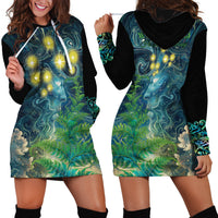 New Zealand Matariki Waipuna-a-rangi Hoodie Dress He Roimata o Rangi