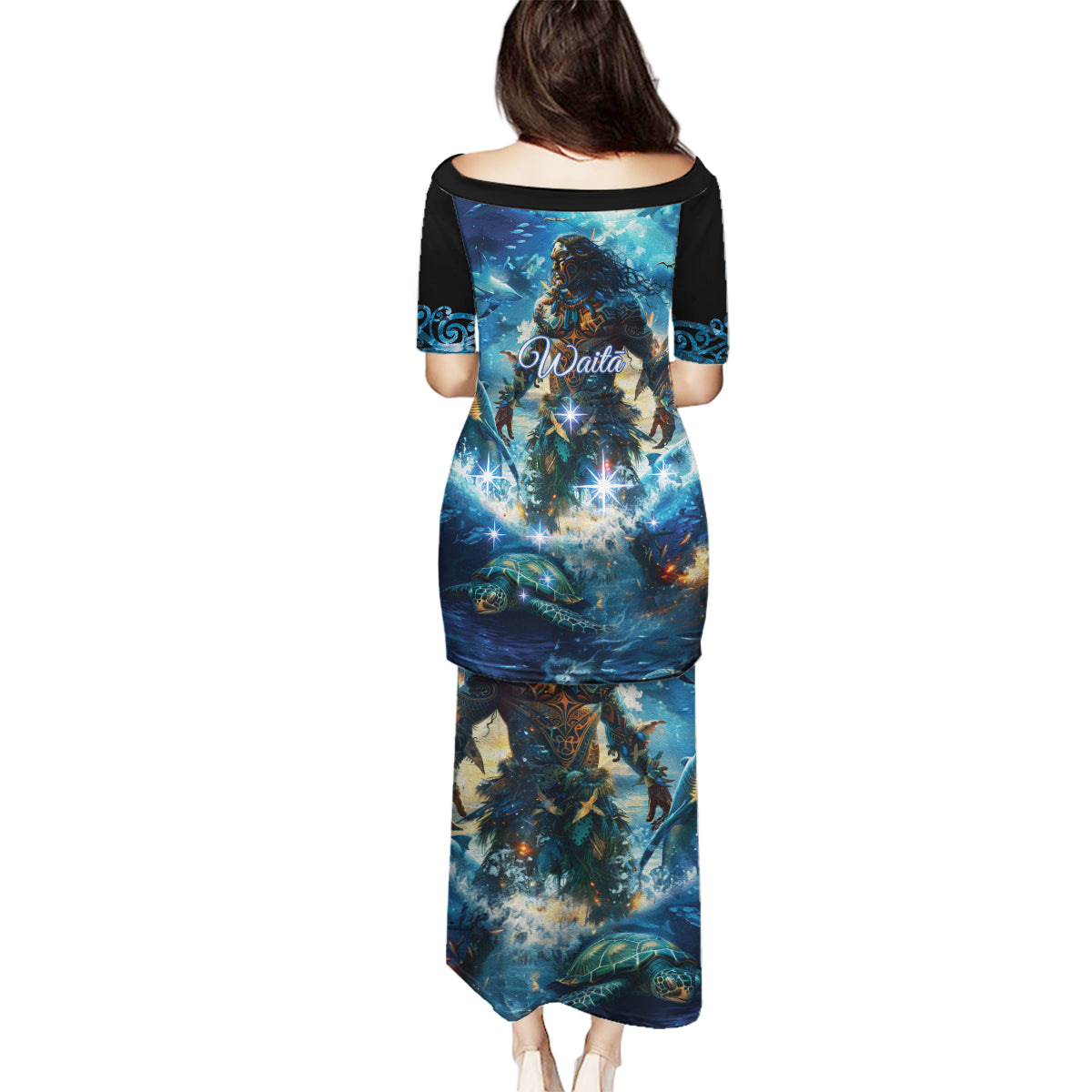 New Zealand Matariki Waita Family Matching Puletasi and Hawaiian Shirt The Way Of The Water