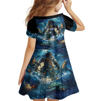 New Zealand Matariki Waita Family Matching Short Sleeve Bodycon Dress and Hawaiian Shirt The Way Of The Water